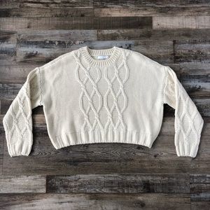 Lulu’s Bavaria Cream Cable Knit Sweater